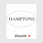 Hamptons Preppy Kust Vinyl Sticker op Maat Gesnede (Vel)