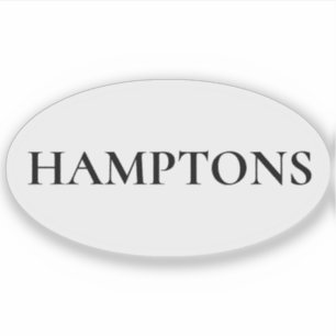 Hamptons Preppy Kust Vinyl Sticker op Maat Gesnede