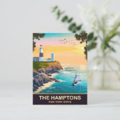 Hamptons Reizen Briefkaart (Staand voorkant)