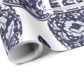 Hamptons Stijl Blauw Wit New England Ginger Jar Cadeaupapier (Rol Hoek)