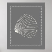 Hamptons Style Clam Shell Poster (Voorkant)