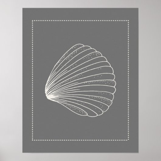 Hamptons Style Clam Shell Poster (Voorkant)