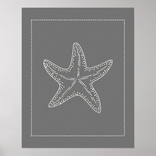 Hamptons Style Starfish Poster (Voorkant)