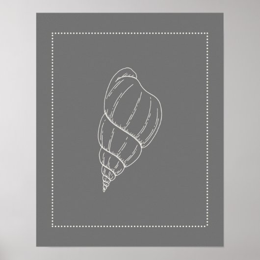 Hamptons Style Zee Snagelschil Shell Poster (Voorkant)