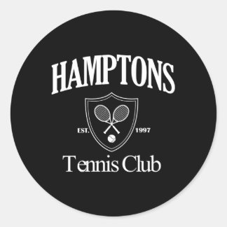Hamptons Tennis Club Preppy Stijl Esthetisch Ronde Sticker
