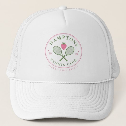 Hamptons Tennis - Trucker Hoed Pet (Voorkant)