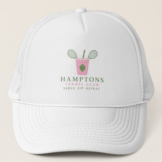 Hamptons Tennis -Trucker Hoed Trucker Pet (Voorkant)