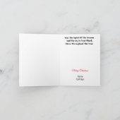 Hamradio-operator gouden icoon kerstkaart kaart (Binnen)