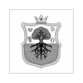 Ham's Land's Family Crest, shield pattern tree Rubberstempel (Afrduk)