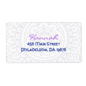 Hamsa Bat Mitzvah Uitnodiging Etiket (Voorkant)