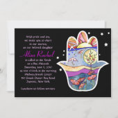 HAMSA BEAUTY Bat Mitzvah Uitnodiging (Voorkant)