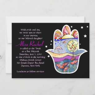 HAMSA BEAUTY Bat Mitzvah Uitnodiging