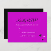 HAMSA BEAUTY Bat Mitzvah Uitnodiging Beantwoorden  (Voorkant / Achterkant)