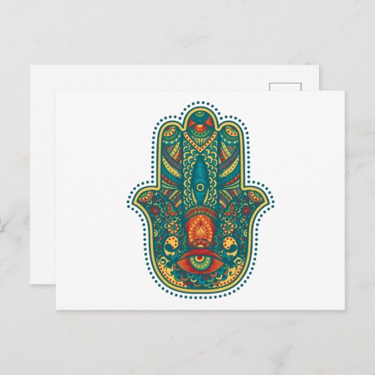 Hamsa Briefkaart (Voorkant / Achterkant)