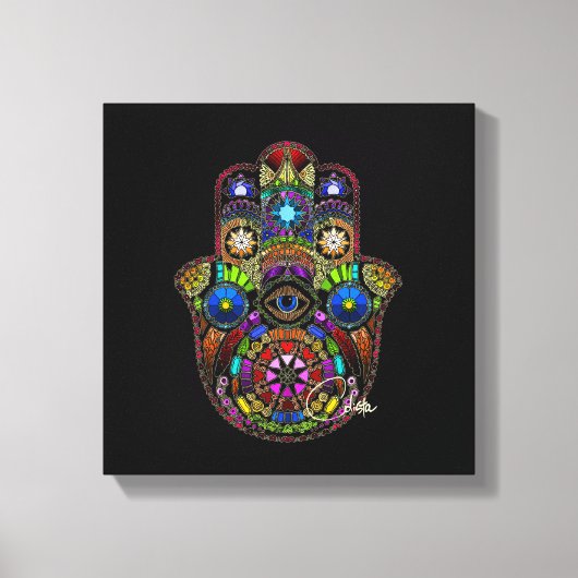 Hamsa Canvas Zwart (Voorkant)
