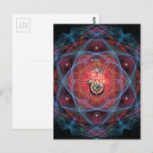 Hamsa - CHAI - Sacred Geometry Briefkaart (Voorkant / Achterkant)