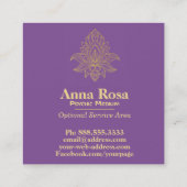 *~* Hamsa Cosmic Galaxy Sacred Nebula Vierkante Visitekaartje (Achterkant)