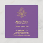 *~* Hamsa Cosmic Galaxy Sacred Nebula Vierkante Visitekaartje (Achterkant)