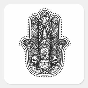 Hamsa De hand van de godin Vierkante Sticker