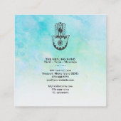 ** Hamsa | De hand van Fatima | Kraters van Moon Y Vierkante Visitekaartje (Achterkant)