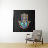 Hamsa Design Black Backdrop Wandkleed (In situ)