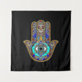 Hamsa Design Black Backdrop Wandkleed (Voorkant)