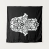 Hamsa Design Black Backdrop Wandkleed (Voorkant (horizontaal))