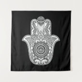 Hamsa Design Black Backdrop Wandkleed (Voorkant)
