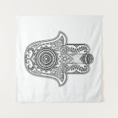Hamsa Design White Backdrop Wandkleed (Voorkant (horizontaal))