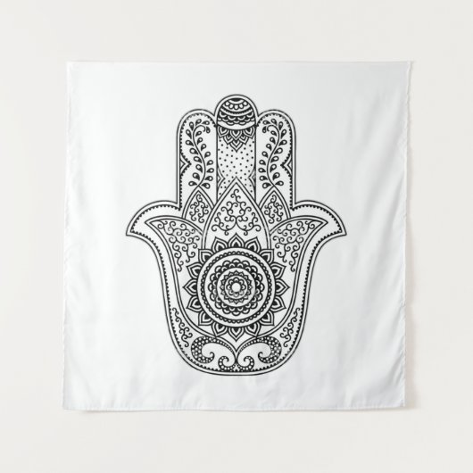 Hamsa Design White Backdrop Wandkleed (Voorkant)