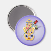 Hamsa en Bloemen Magneten (Voorkant / Achterkant)