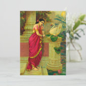 Hamsa en Damayanti door Raja Ravi Varma Bedankkaart (Staand voorkant)