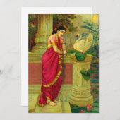 Hamsa en Damayanti door Raja Ravi Varma Bedankkaart (Voorkant / Achterkant)