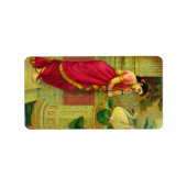 Hamsa en Damayanti door Raja Ravi Varma Etiket (Voorkant)