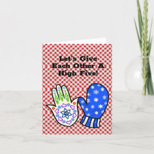 Hamsa en handschoen Grappige Chrismukkah wenskaart Kaart