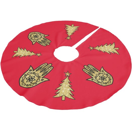 Hamsa en kerstboomrokken kerstboom rok (Gekanteld)