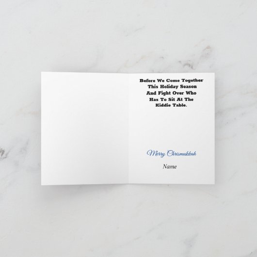 Hamsa en wanten Grappige Chrismukkah-kerstkaart Kaart (Binnen)