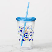 Hamsa Evil Eye Acryl Drinkbeker (Achterkant)