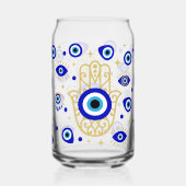 Hamsa Evil Eye Blikvorm Glas (Achterkant)