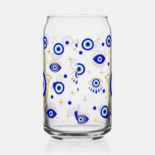 Hamsa Evil Eye Blikvorm Glas (Rechts)