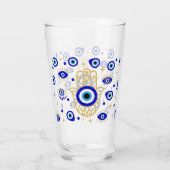 Hamsa Evil Eye Glas (Achterkant)