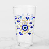 Hamsa Evil Eye Glas (Voorkant)