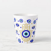 Hamsa Evil Eye Latte Mok (Voorkant)