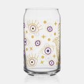 Hamsa Evil Eye Protection Paarse Blikvorm Glas (Voorkant)