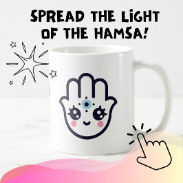 Hamsa Evil Eye Protection Schattige Koffiemok
