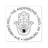 Hamsa Evil Oogbescherming Familie Bruiloft Zelfinktende Stempel (Design)