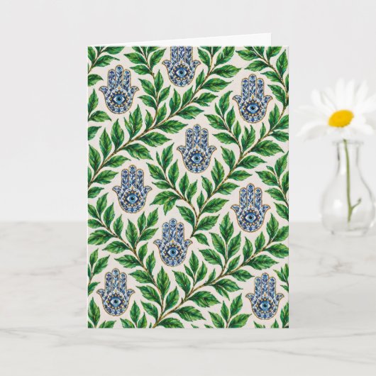 Hamsa Eye Botanisch Kaart (Kleine Plant)