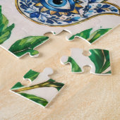 Hamsa Eye Botanisch Legpuzzel (Zijkant)