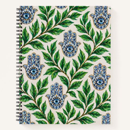 Hamsa Eye Botanisch Notitieboek (Voorkant)