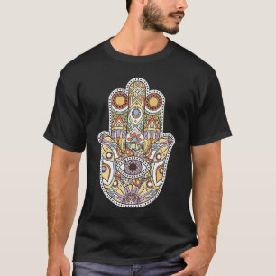 Hamsa Fatima Hand Yoga Grafisch T-shirt